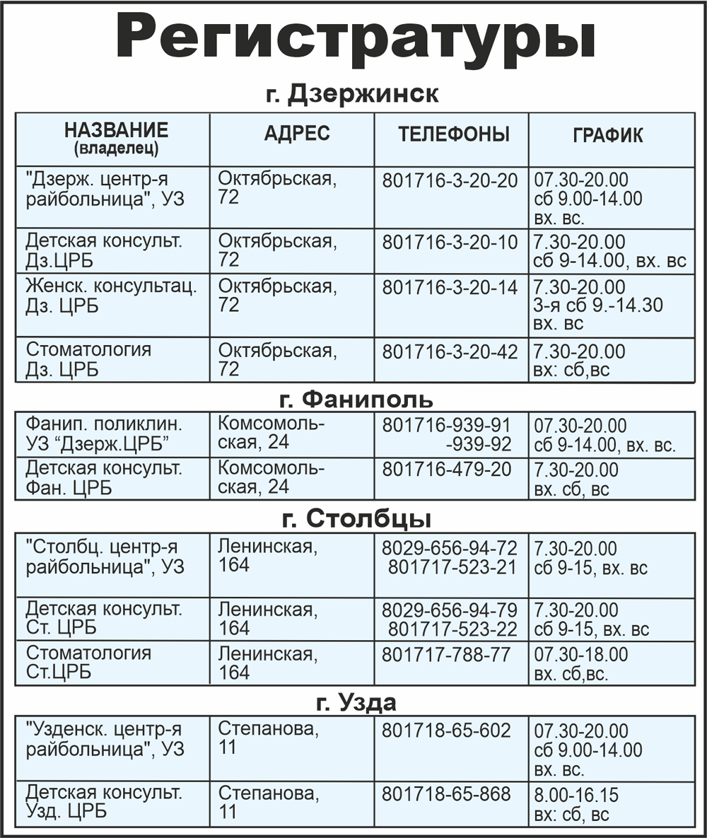 регистратуры